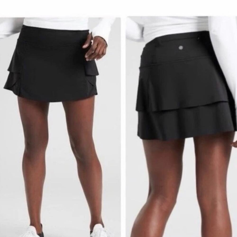 Athleta momentum ruffle skort medium black